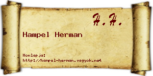 Hampel Herman névjegykártya
